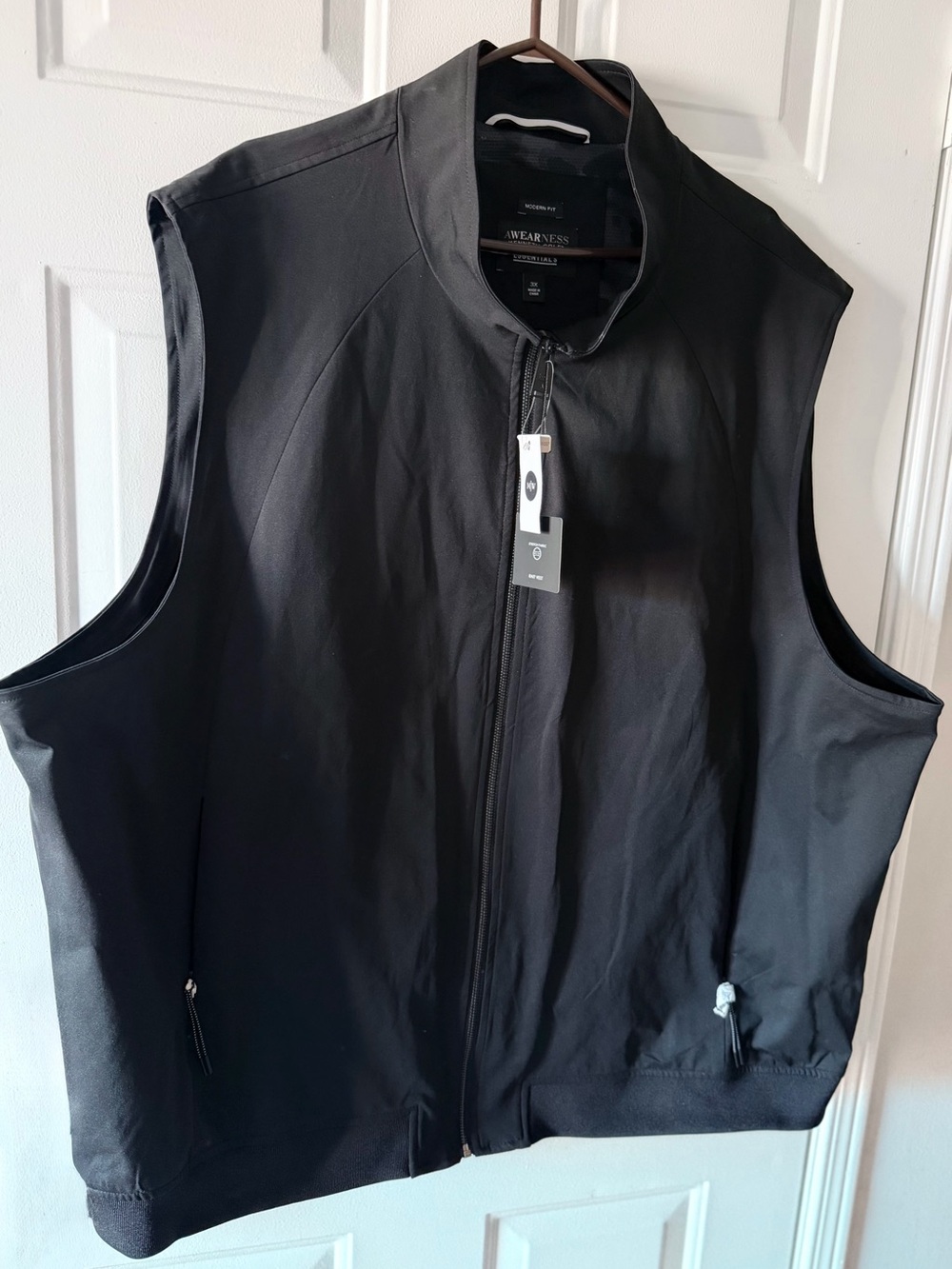 Kenneth Cole Men's Black Performance Zip Vest